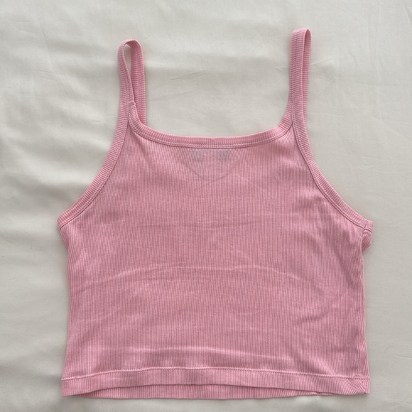 Pink cropped tank top top shop - Picture 2 of 2